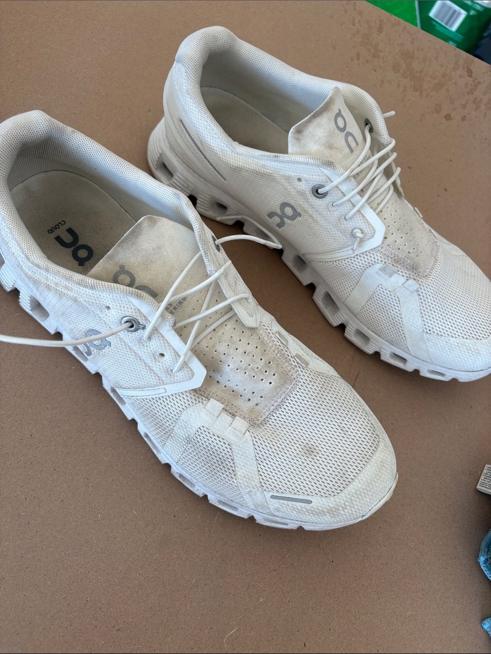 On Running Cloud Men's Athletic Shoes - Off-White 9.5